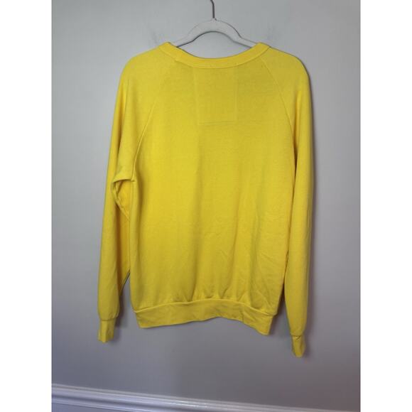 AVIATOR NATION Five Stripe Crewneck Sweatshirt In Lemon Yellow Sz S NWT $185 - Picture 9 of 9